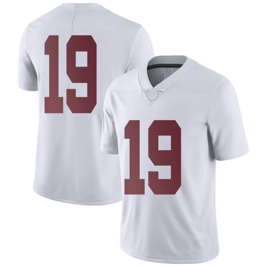 Alabama Crimson Tide Men's Jahleel Billingsley #19 No Name White NCAA Nike Authentic Stitched College Football Jersey ZQ16D80AC